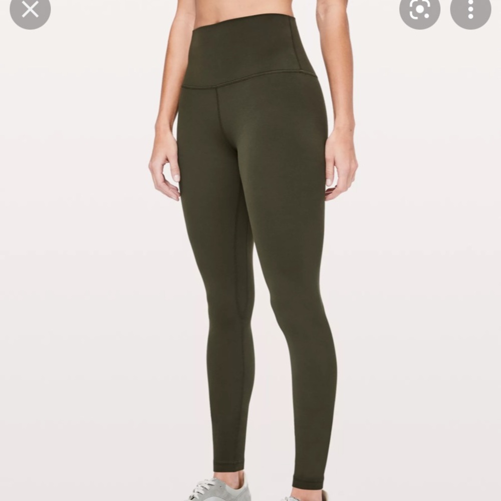 olive green align leggings